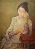 Solitudine, anni ’60, olio su tela, cm 70x50, Napoli, Galleria Mediterranea
